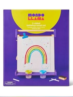 Mondo Llama 2-Sided Kids Tabletop Easel